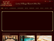 Tablet Screenshot of lotusvillageresort.com